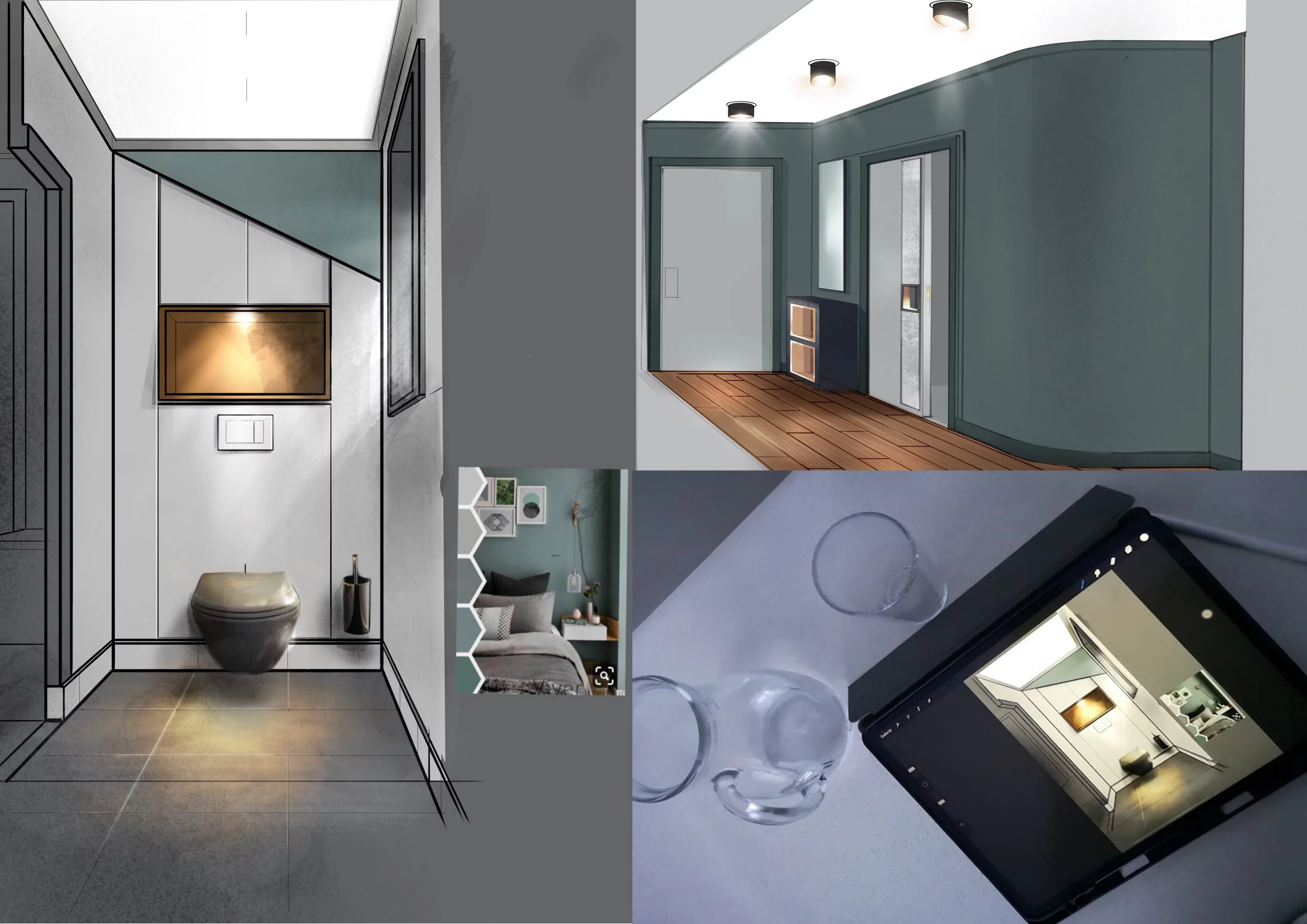 Sketch-architecture intérieur Joel Telcide - projet Appartement Paris